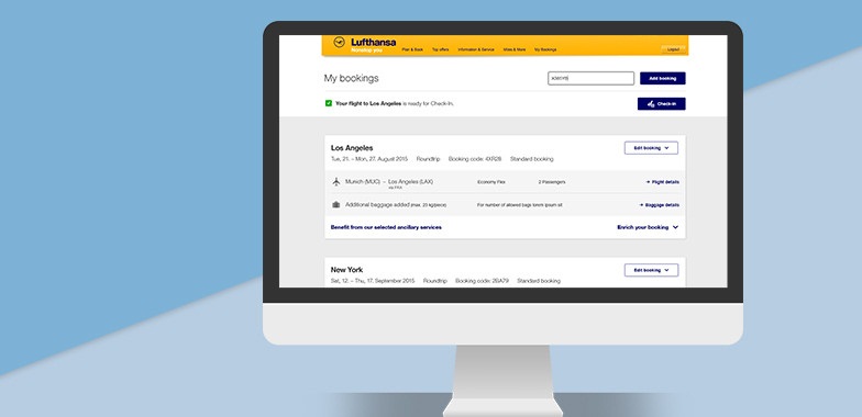 lufthansa online check in