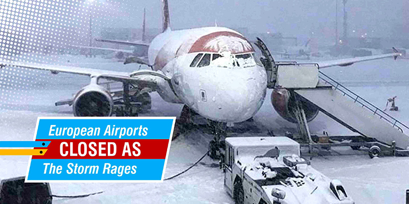 European Airports Closed As The Storm Rages
